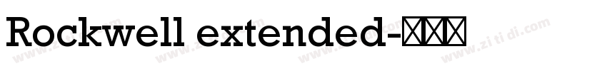 Rockwell extended字体转换
